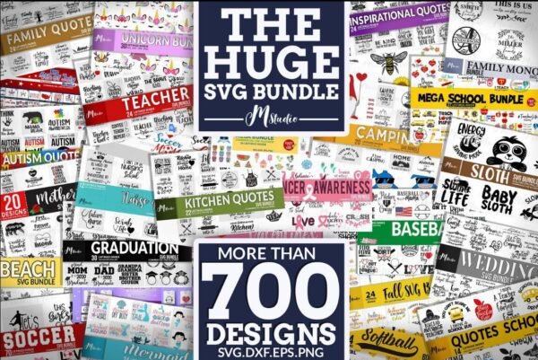 The Huge SVG Bundle, Best Seller.