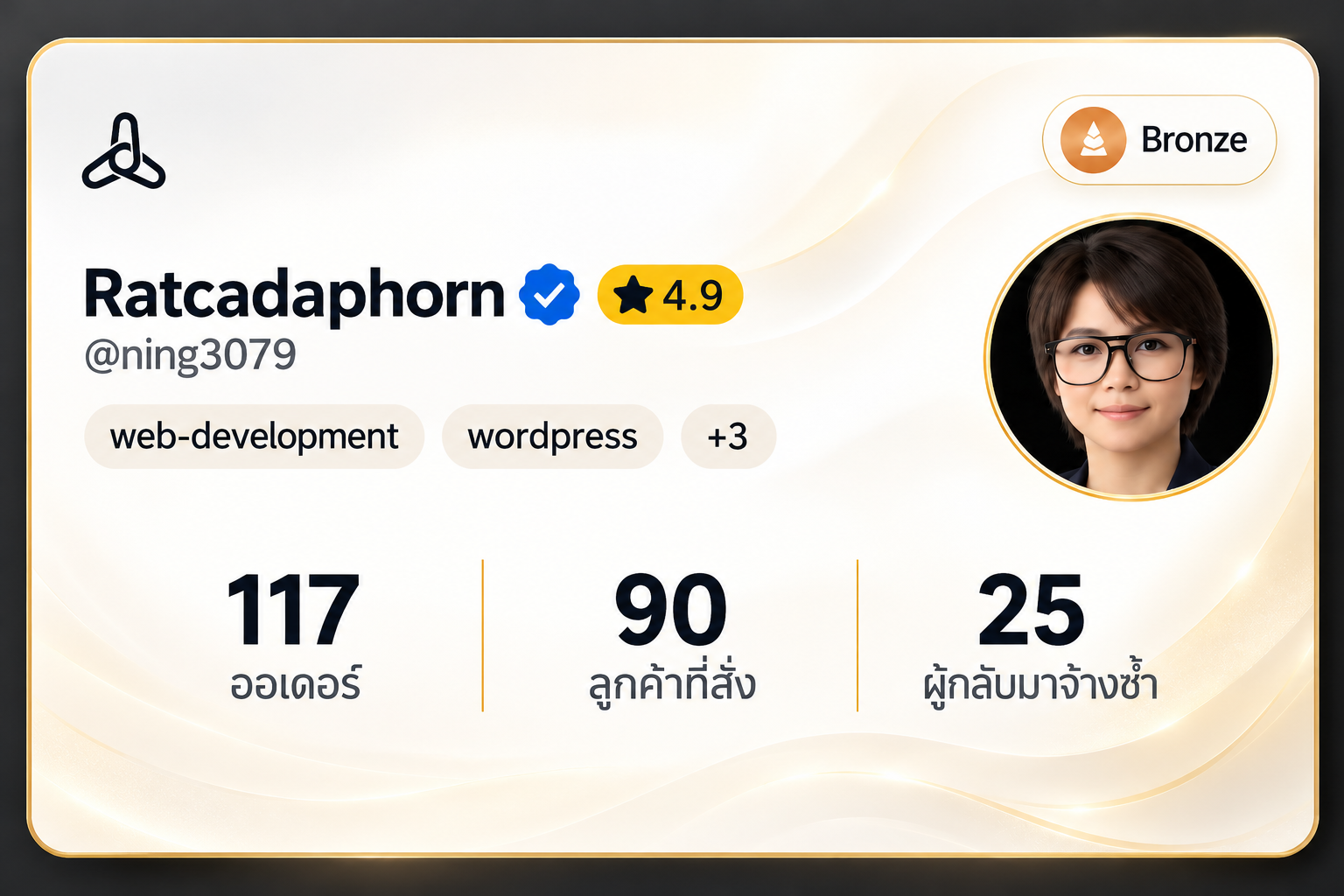 ภาพโปรไฟล์และประวัติการรับงาน WEBDEE บน Fastwork